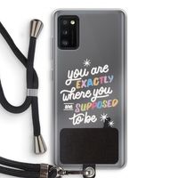 Right Place: Samsung Galaxy A41 Transparant Hoesje met koord