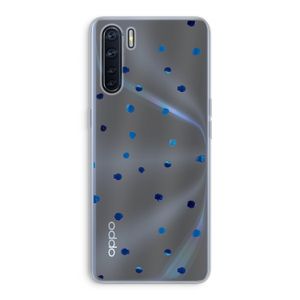 Blauwe stippen: Oppo A91 Transparant Hoesje