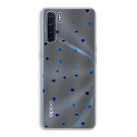 Blauwe stippen: Oppo A91 Transparant Hoesje