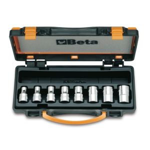 Beta 8-delige set dopsleutels voor Torx® schroeven (art. 910FTX) in kistje 920FTX/C8 - 009200391