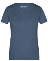 James & Nicholson JN973 Ladies´ Heather T-Shirt - Blue-Melange - L