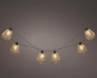 Lumineo LED lichtslinger Ø13,5 cm x 450 cm naturel/warm wit