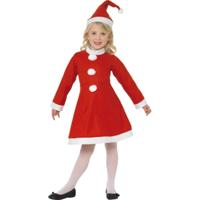 Kerst verkleed jurkje - rood - met kerstmuts - Voordelige kerst outfit - voor meisjes Kerst verkleed jurkje - rood - met kerstmuts - Voordelige kerst outfit - voor meisjes