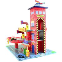Houten garage rood