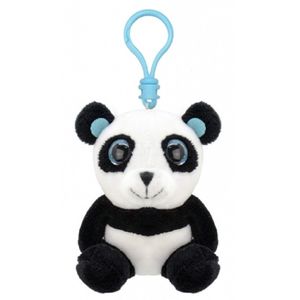 Pluche mini panda knuffel sleutelhanger 9 cm