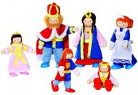 Poppenhuis poppen Koninklijke familie 6 stuks   - - thumbnail