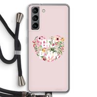 GRL PWR Flower: Samsung Galaxy S21 Transparant Hoesje met koord