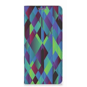 Motorola Moto G60s Stand Case Abstract Green Blue