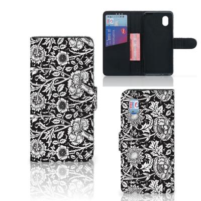 Alcatel 1B (2020) Hoesje Black Flowers Alcatel 1B (2020) Hoesje Black Flowers