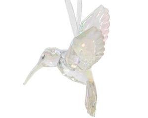 Kersthanger Kolibrie kunststof 10cm iris