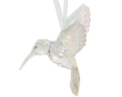 Kersthanger Kolibrie kunststof 10cm iris