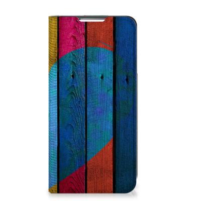 Samsung Galaxy S22 Plus Book | Wallet Case | Wood Heart - Cadeau voor je Vriend
