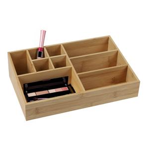 Urban Living Make-up/pennen sorteer organizer - 9-vaks bakje - 33 x 21 cm - bamboe