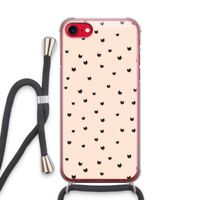 Kleine kattenkopjes: iPhone SE 2020 Transparant Hoesje met koord