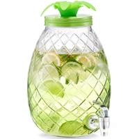 Zeller Drankdispenser - groen - ananas vorm - 4,5 liter - 24 x 19 x 29 cm
