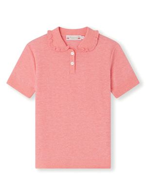 Bonpoint polo Frynja à col volanté - Rose