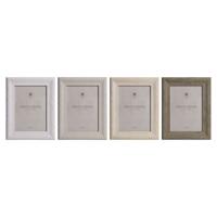 Fotolijsten Home ESPRIT Beige Natuurlijk Kristal polyestyreen Stads (4 Stuks)