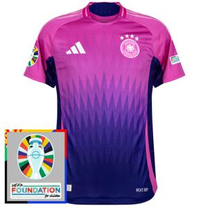 Duitsland Authentic Heat.RDY Shirt Uit 2024-2025 + UEFA Euro 2024 & Foundation Badges