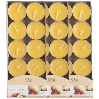 Arti Casa Geurtheelichtjes - 30x stuks - mango - geel - was/paraffine - 3,5 uur