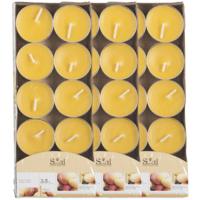 Arti Casa Geurtheelichtjes - 30x stuks - mango - geel - was/paraffine - 3,5 uur