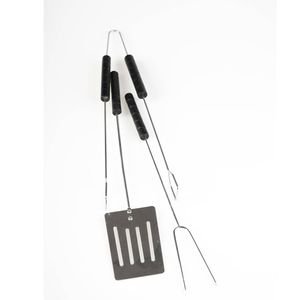 BBQ/barbecue gereedschap set 3-delig RVS - Barbecuegereedschapset