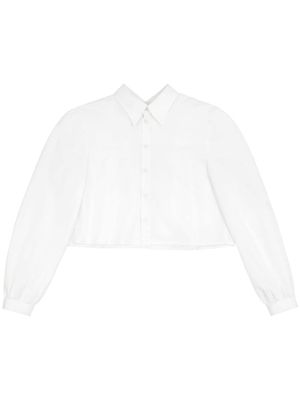 MM6 Maison Margiela chemise en coton à design superposé - Blanc