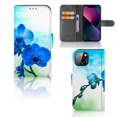 iPhone 13 Mini Hoesje Orchidee Blauw - Cadeau voor je Moeder
