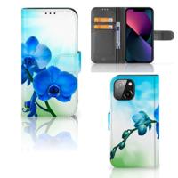 iPhone 13 Mini Hoesje Orchidee Blauw - Cadeau voor je Moeder