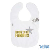 Van Der Doelen Baby slabbetje velours born to be famous Van Der Doelen Baby slabbetje velours born to be famous