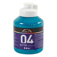 Creativ Company Acrylverf glitter voor kinderen - turquoise, 500ml