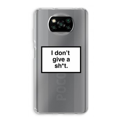 Don't give a shit: Xiaomi Poco X3 NFC Transparant Hoesje