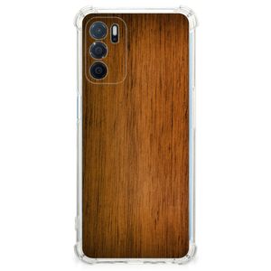 OPPO A16 | A16s | A54s Stevig Telefoonhoesje Donker Hout