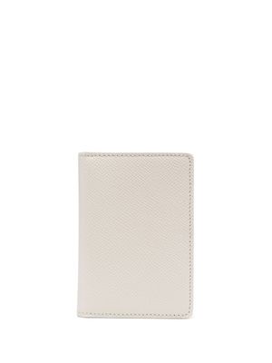 Maison Margiela porte-carte en cuir à détails de coutures - Tons neutres