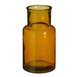 Bloemenvaas Garcia - gerecycled glas - amber transparant - D15 x H28 cm   -