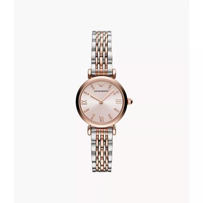 Emporio Armani quartz dameshorloge met roze wijzerplaat AR11223