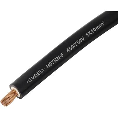 TRU COMPONENTS TC-13537072 Rubberkabel H07RN-F 1 x 10 mm² Zwart per meter
