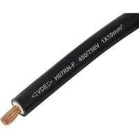 TRU COMPONENTS TC-13537072 Rubberkabel H07RN-F 1 x 10 mm² Zwart per meter