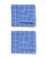 HEMA Vaatdoekjes 30x30 katoen blauw - 2 stuks (felblauw)