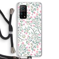 Sierlijke bloemen: Xiaomi Mi 10T 5G Transparant Hoesje met koord