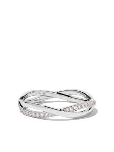 DE BEERS anneau Infinity en or blanc 18ct pavé de diamants - Argent