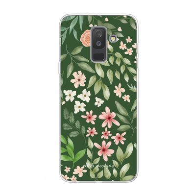 Botanical green sweet flower heaven: Samsung Galaxy A6 Plus (2018) Transparant Hoesje