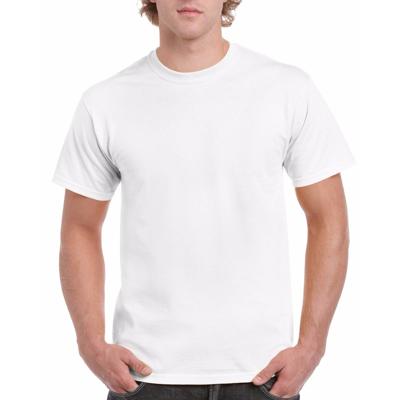 Gildan T-shirt - wit - heren - zware kwaliteit - basic shirt - katoen - korte mouwen