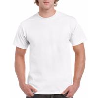 Gildan T-shirt - wit - heren - zware kwaliteit - basic shirt - katoen - korte mouwen