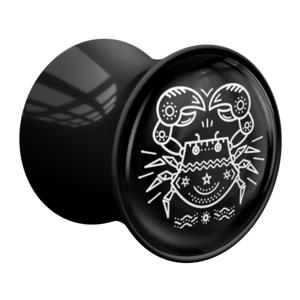 Double Flared Plug met Zodiac Circle Design Acryl Tunnels & Plugs