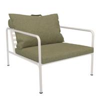 Houe Avon Lounge fauteuil frame wit stof Leaf heritage