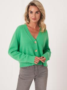 Cashmere vest met raglanmouwen