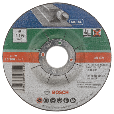 Bosch Accessoires 5-delige doorslijpschijvenset gebogen voor metaal | 115 X 2,5 mm - 2609256332