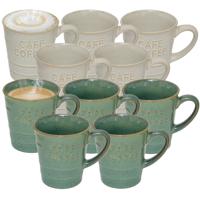 Secret de gourmet Koffiemokken - 10x stuks - 200 ml - kleuren gemixt