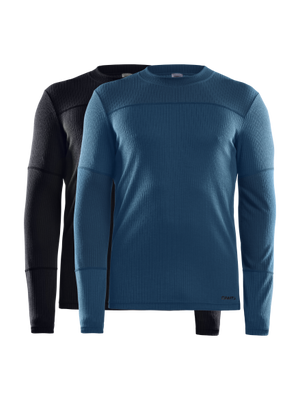 Craft Core Dry ondershirt 2-pack lange mouw zwart/blauw dames L