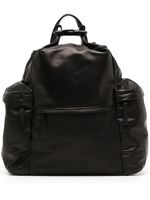 Yohji Yamamoto sac à dos en cuir à poches multiples - Noir